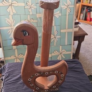 Wooden Duck Paper Towel Holder